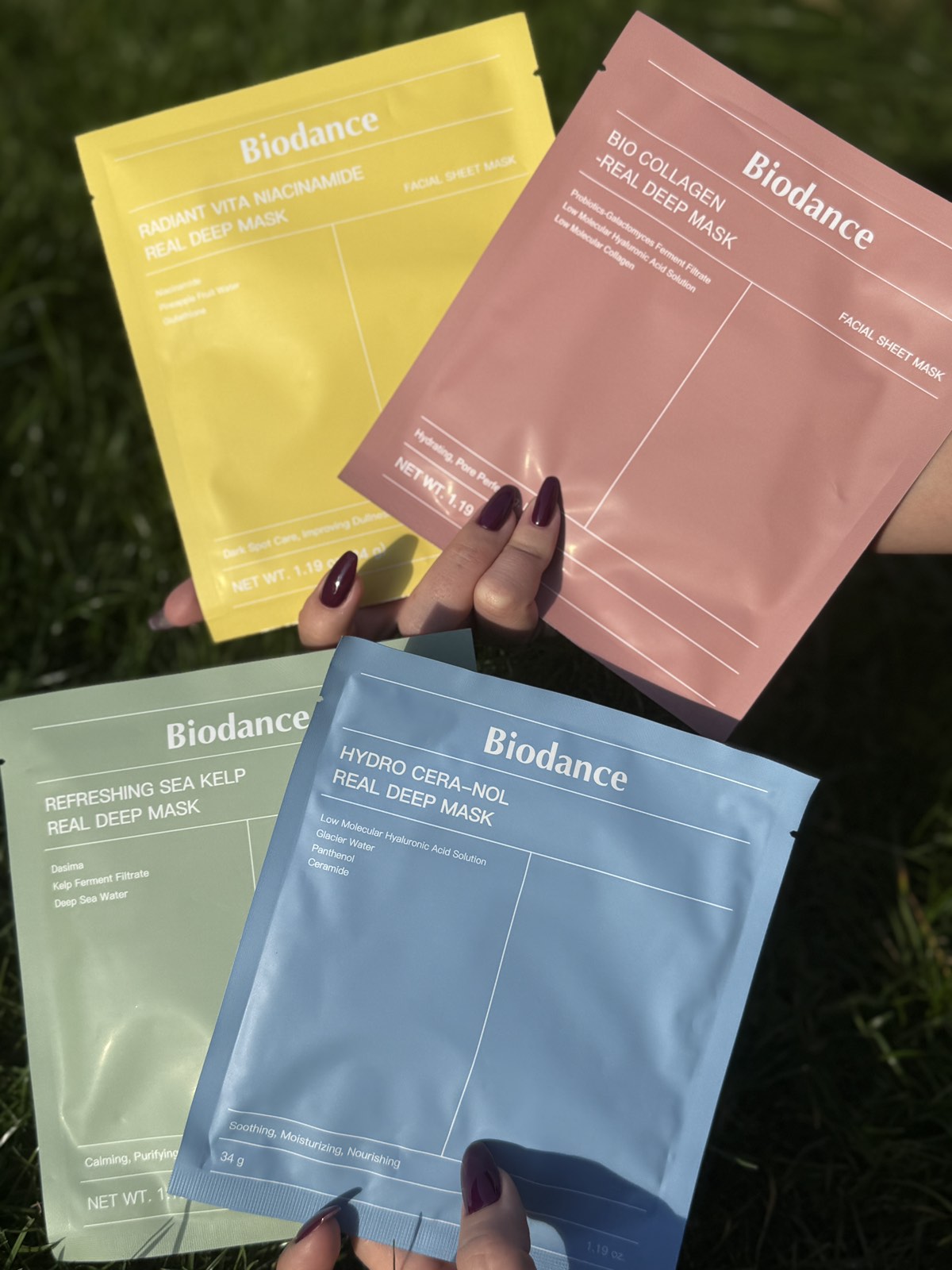 🌸💙🌿💛 BIODANCE Complete Care Бъндъл — 4 маски за пълна грижа на лицето